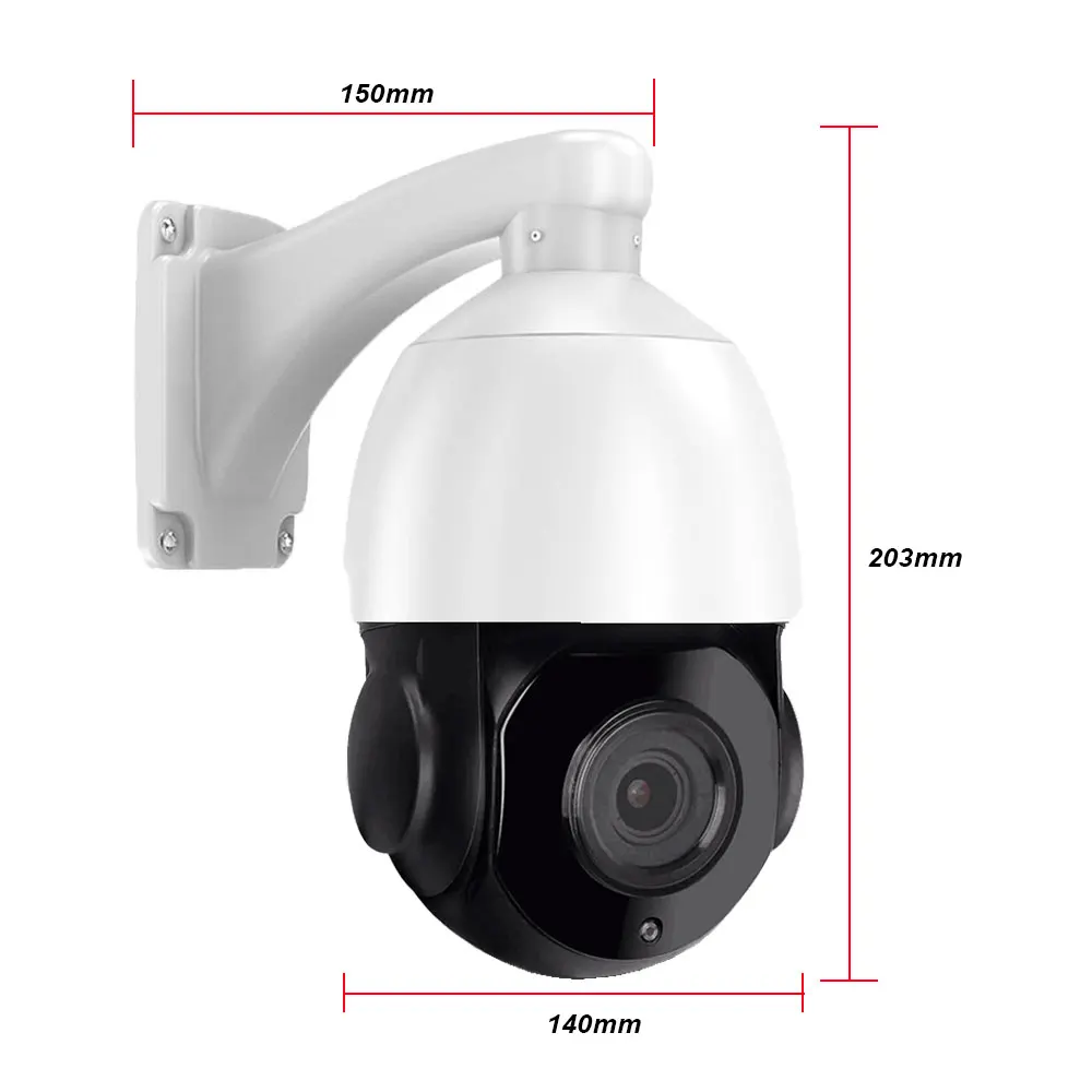 8MP 4K PTZ 30x zoom Auto focus Outdoor PTZ Speed Dome Camera POE H.265 Surveillance CCTV AI Tracking Camera Hikvision Compatible