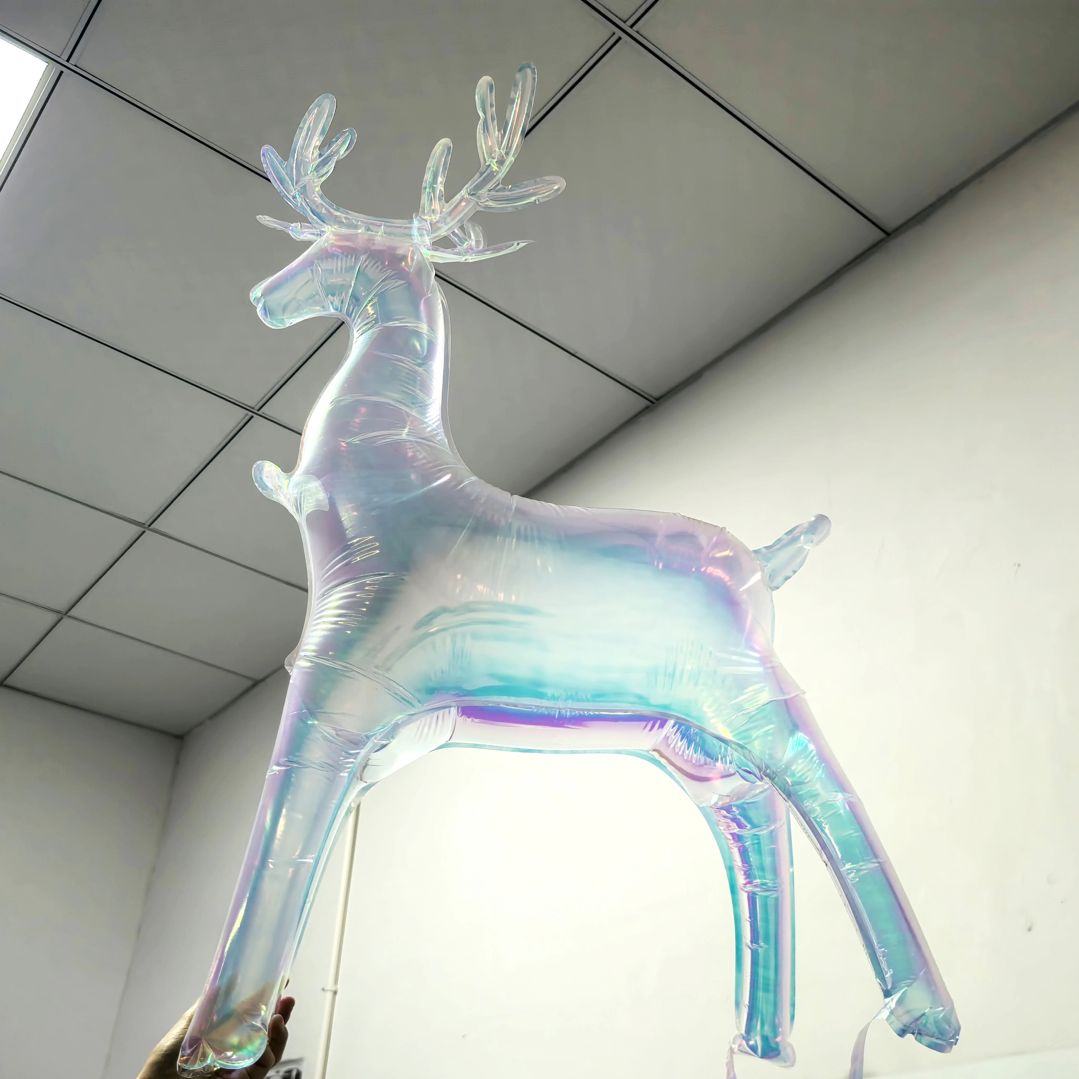 4/8/16pcs Laser Rainbow Gradient Balloon Colorful Elk Deer Shape Girls Wedding Birthday Party Baby Shower Decoration Supplies