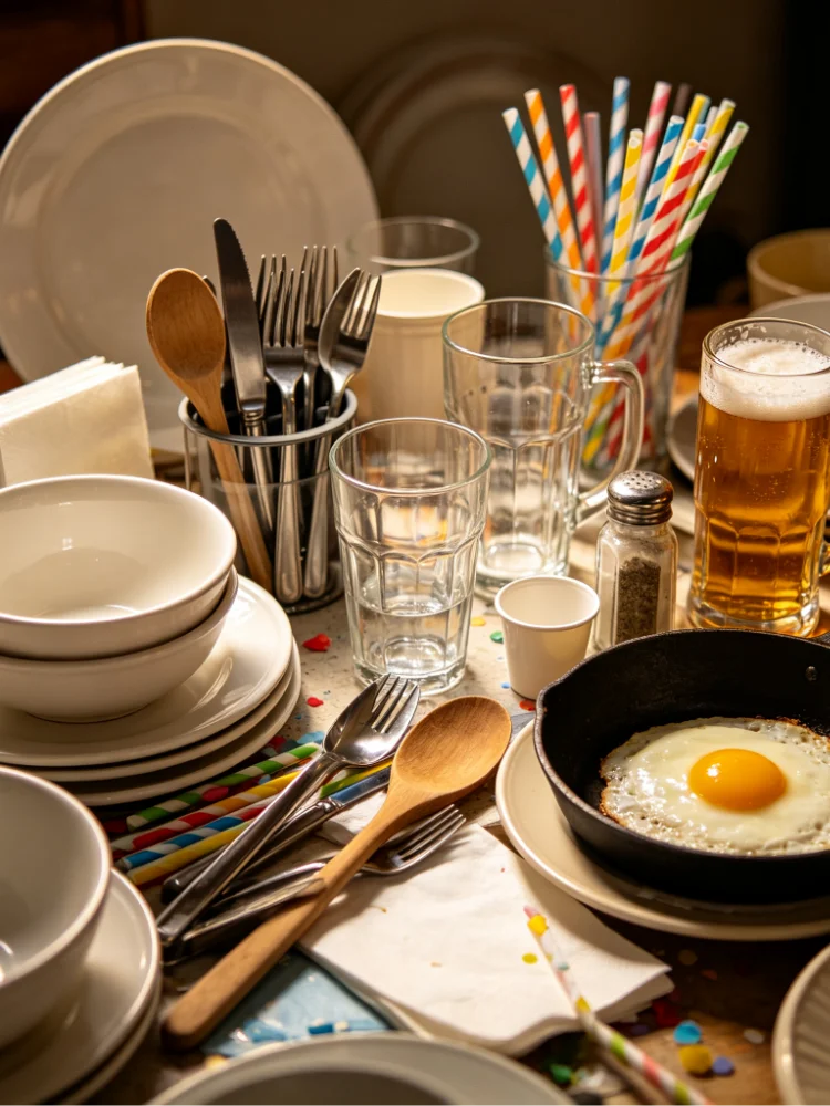 Elegant Matte Metal Dish Blind Pack Blends Hard Metal Texture With Warm Home Dining Atmosphere