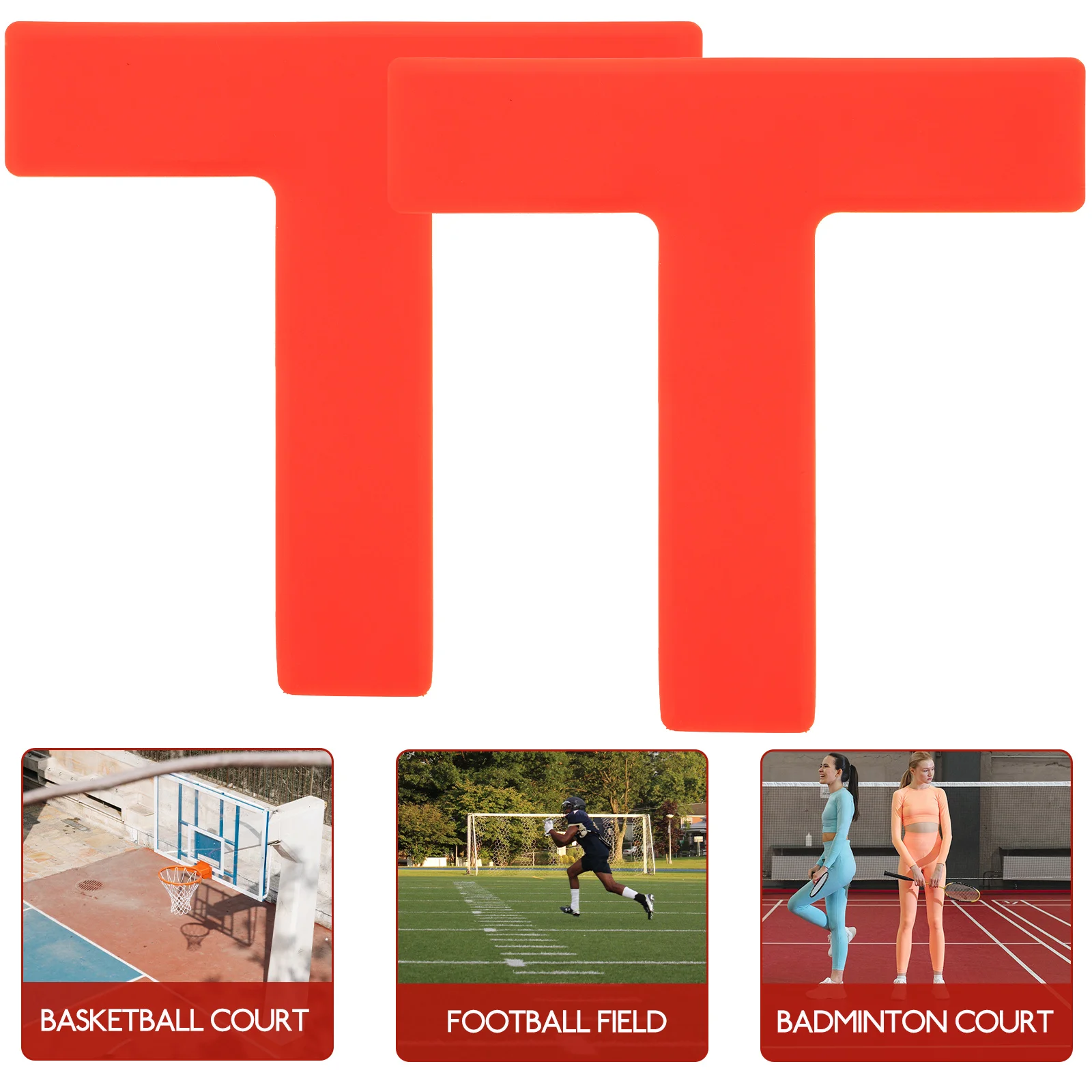 

2Pcs Reusable Sports Spot Markers Pvc Marking Realistic Design Bright Color for Outdoor Football
