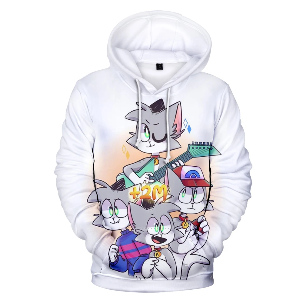 Acenix Hoodie Unisex Long Sleeve Woman Man Hooded Sweatshirt Harajuku Streetwear Youthful Youtuber 3D Clothes