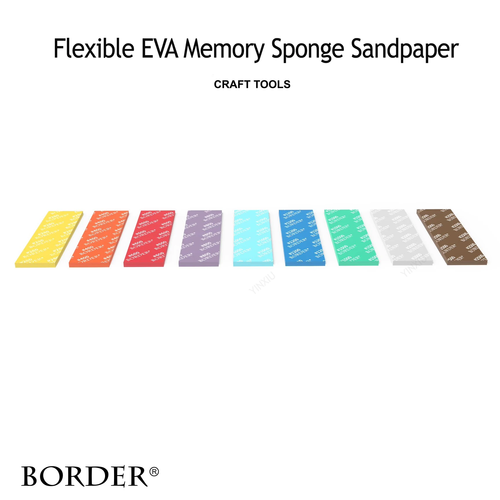 BORDER Flexible EVA Memory Sponge Sandpaper 18pcs/Box Free Bending Wet and Dry For Gundam Military Model Making Hobby  DIY Tool