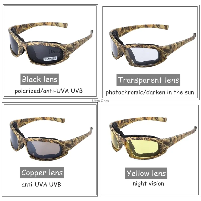 Gafas tácticas polarizadas UV400 para tiro, senderismo y exterior - imagen 3