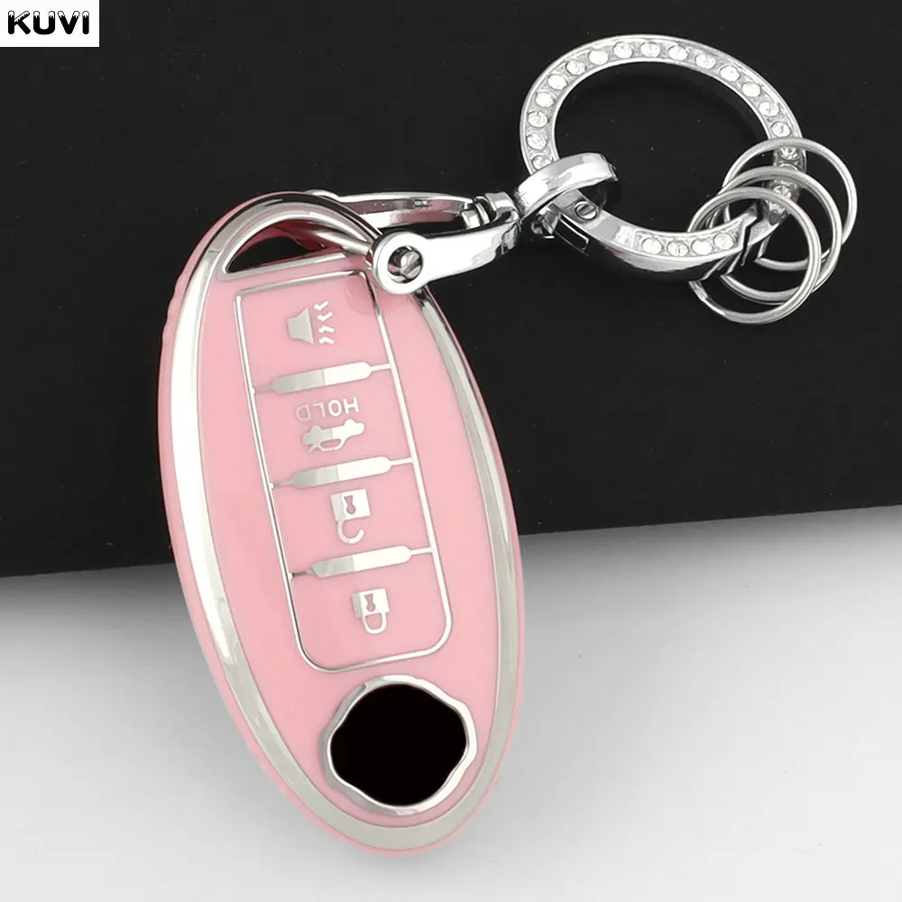 New TPU Car Key Case Cover Shell For Nissan Versa Maxima Altima Rogue Armada Sentra Murano Infiniti FX35 QX60 Keyless Fob Bag