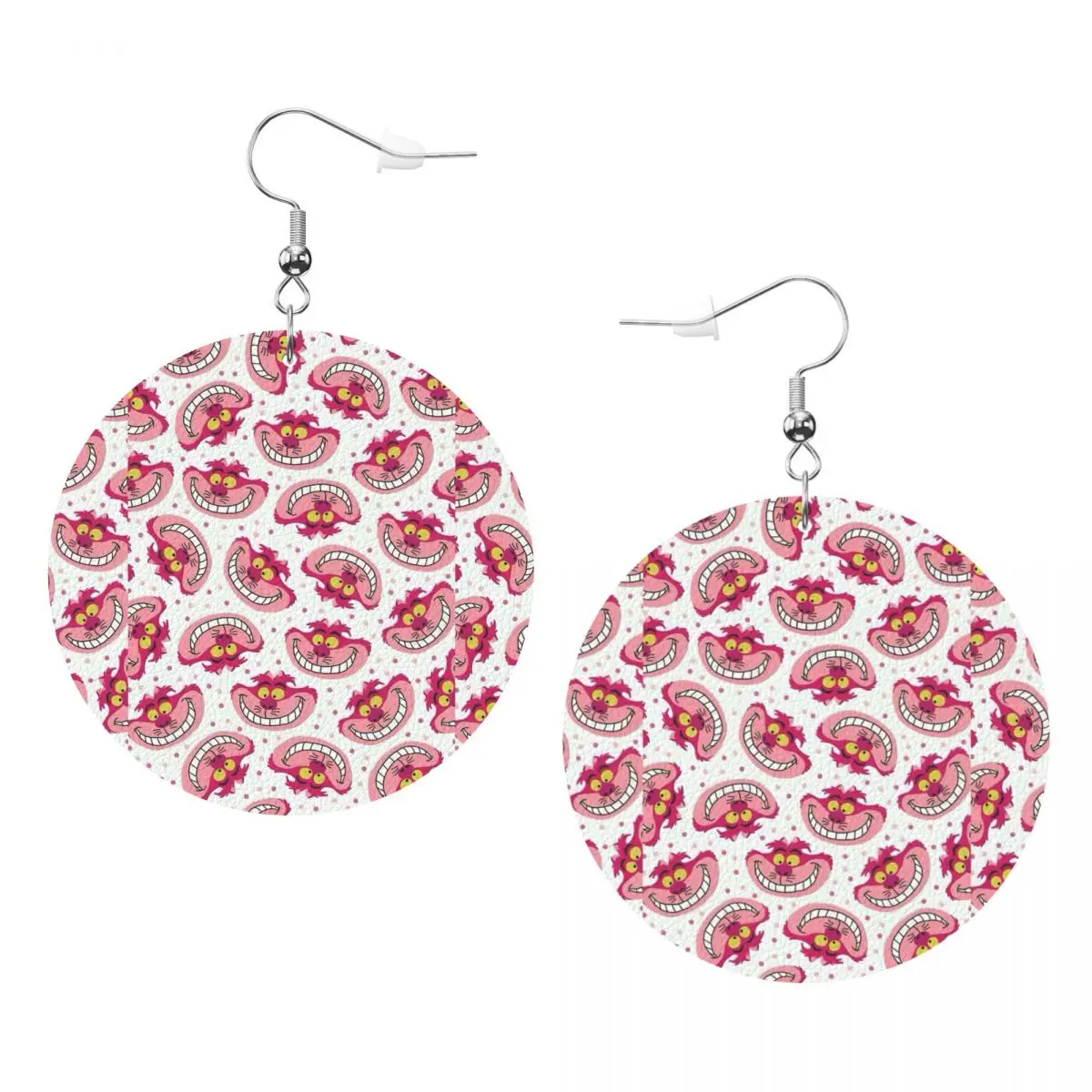 

Кожаные серьги-подвески «Чеширский кот» в мультяшном стиле для женщин, украшения в стиле «Алиса в стране чудес»