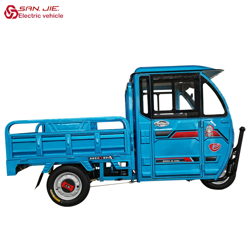 150cm Cargo Compartment Tricycle With Cab Wholesaler Adults 3 Wheel Car Cargo Electric Chinese Fat Tire Electric Tricycle