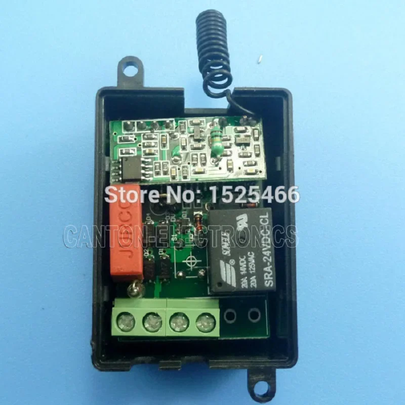 1 Pcs 2 Key 433M EV1527 Wireless Remote Control + 2 Pcs 220V 1 CH Relay RF Receiver For AC Motor