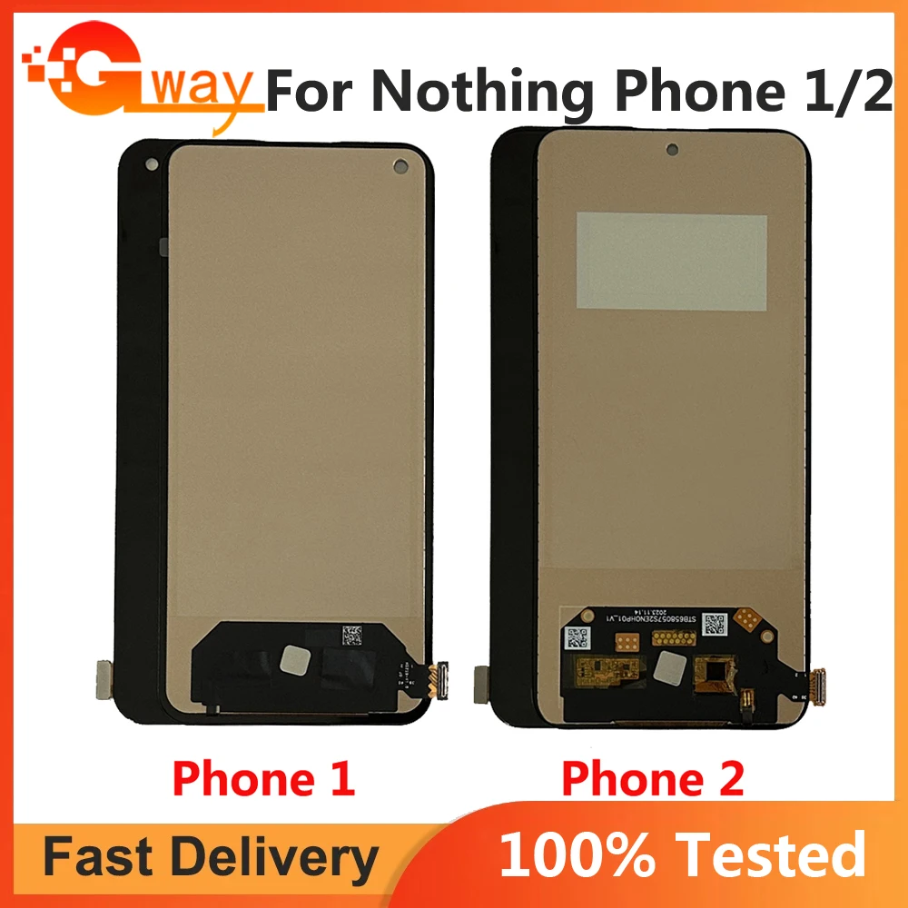 

6.7" TFT LCD Display For NOTHING Phone2 phone 2 LCD With Sensor Screen Digitizer Assembly 6.55" For Nothing Phone1 Phone 1 LCD