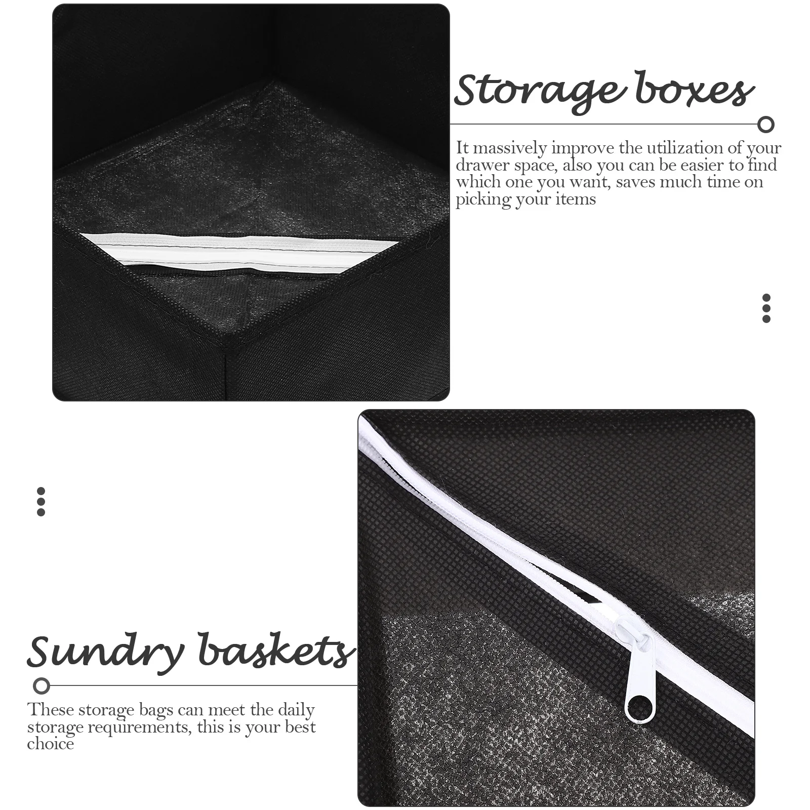 

6Pcs Underwear Storage Boxes Non-Woven Foldable Organizer Drawer Divider Socks Bra Clothes Storage Containers for Wardrobe