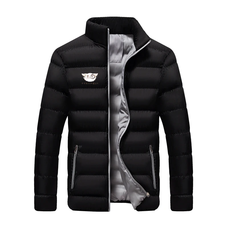 

organic Graphic Kawaii jacket Men, Slim Fit And Thick style, Business Winter Thick And Fat , Warm For Middle-aged And Coat