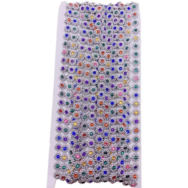 

652F Fashion Rhinestones Chain Trim Tape for Clothing Accessories Crafting Garment