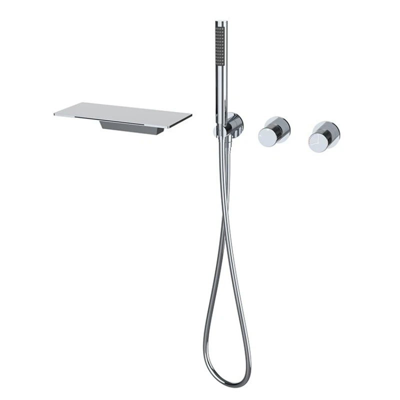 Split Type Concealed Bathtub Faucet Sturdy Durable Hot Cold Water Adjustment Thickened Faucets Rust-proof Bathroom Fixture