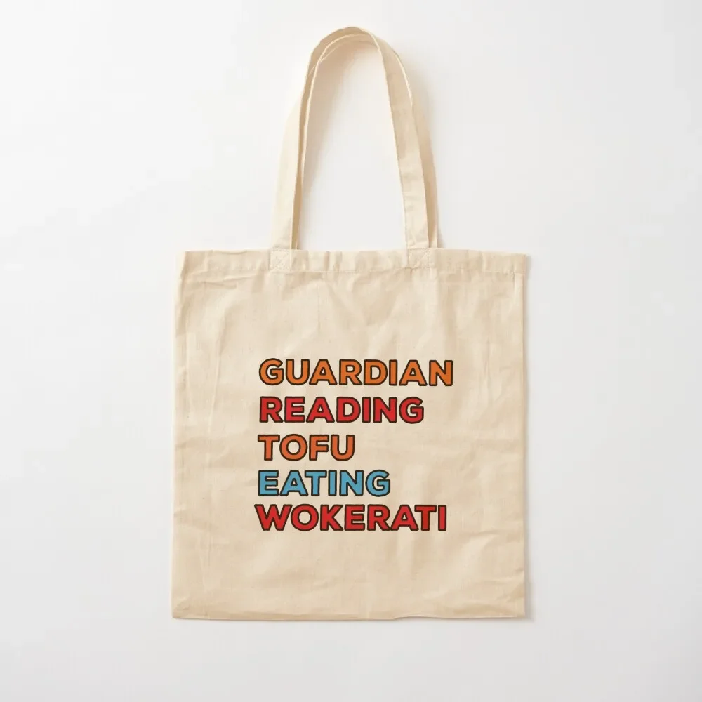 

Guardian Reading Tofu Eating Wokerati Tote Bag shopping trolley bag the tote bag