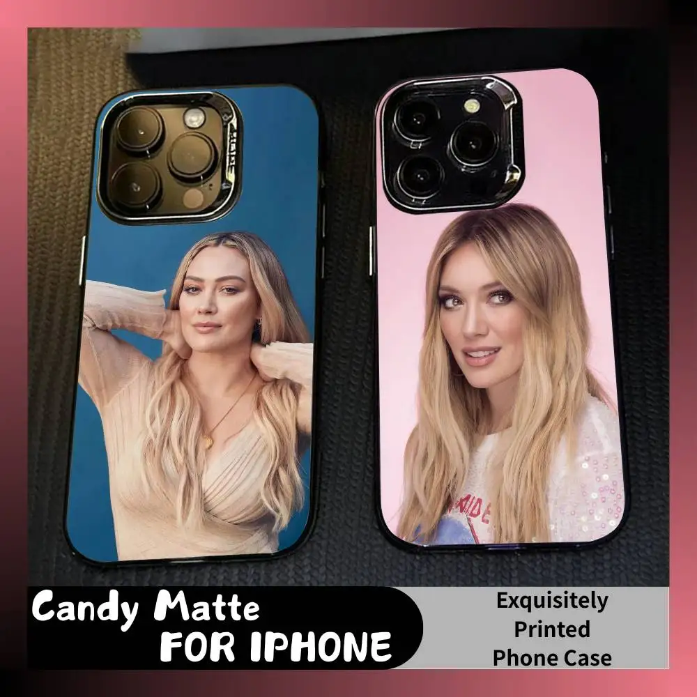 

Breathe Out H-Hilary Ann D-Duff Phone Case For iPhone 16 17 15 14 12 13 Pro Max Black Candy Matte Shockproof Cover