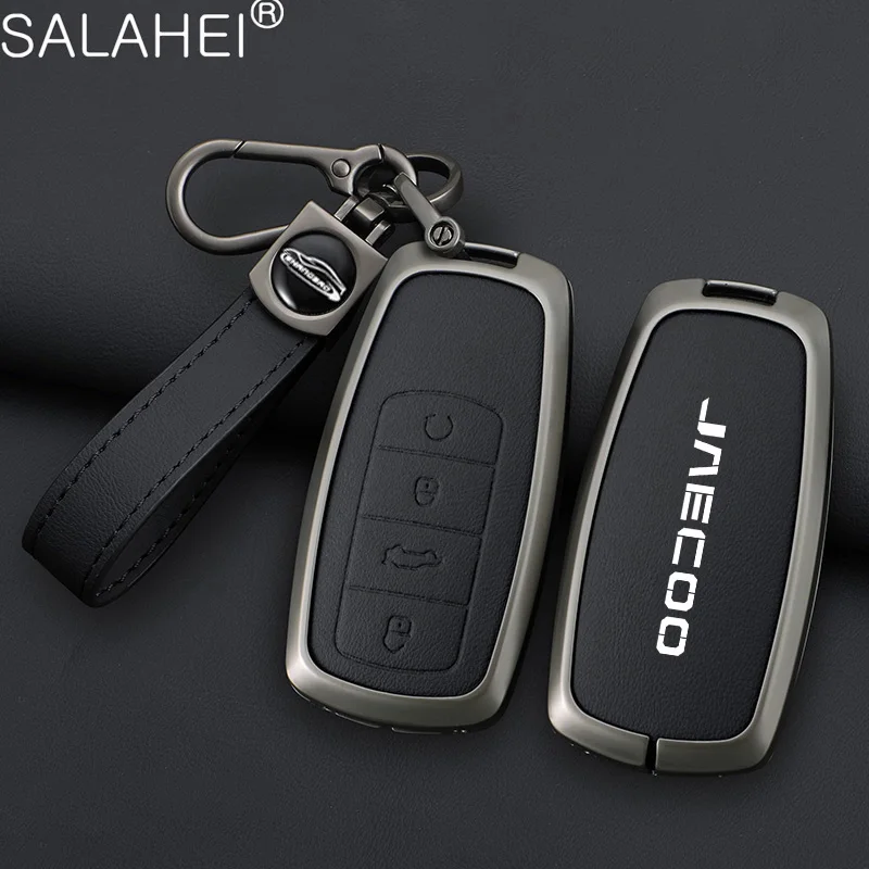

For Chery Jaecoo J7 J8 7 Tiggo 8plus 8 5 Plus 7pro Max Omoda 5 C5 Arrizo Zinc Alloy Leather Car Key Case Cover Protective Shell