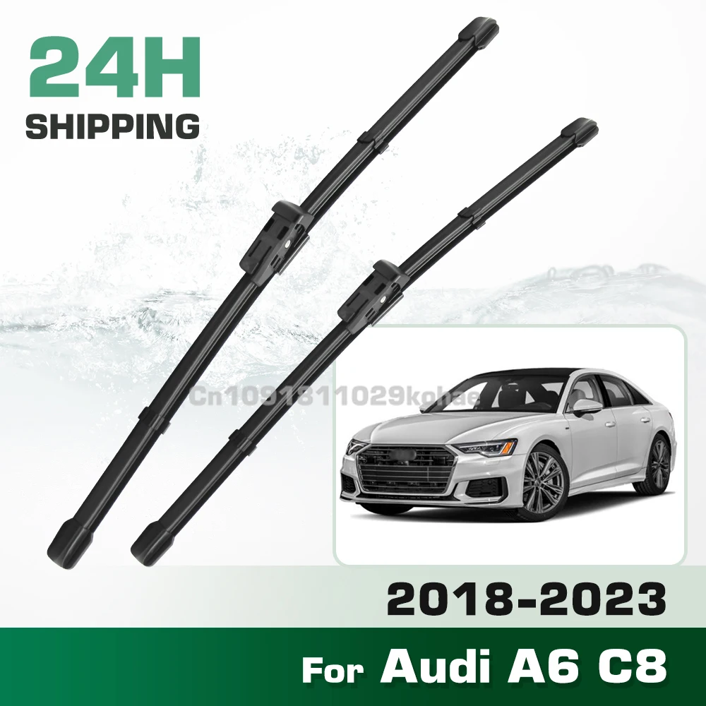 

For Audi A6 C8 2018-2023 2019 2020 2021 2022 LHD&RHD Front Wiper Blades Windshield Windscreen Window Brush 26"+20"
