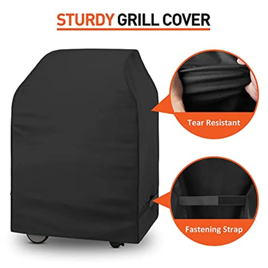 Small Grill Cover for Outdoor Grill 32 Inch, Heavy Duty Waterproof 2 Burner Gas BBQ Cover Compatible with Weber Spirit Charbroi - view 4
