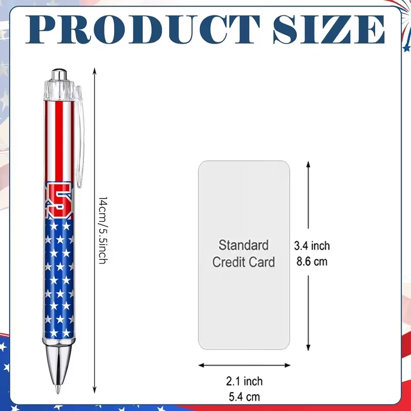 24 Pcs 250th Anniversary Ballpoint Pen Patriotic U.S. Flag Pen Gift For July 4th Stars Stripes Memorial Day Independence Day