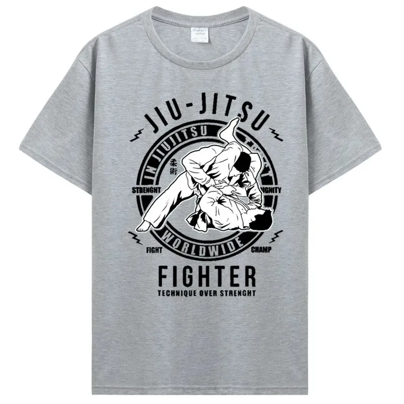 Jiu Jitsu TShirt Martial Arts Men Kids Boys BJJ MMA Jujitsu T-Shirt Tops Tees Fashion Design Cotton Men T Shirt