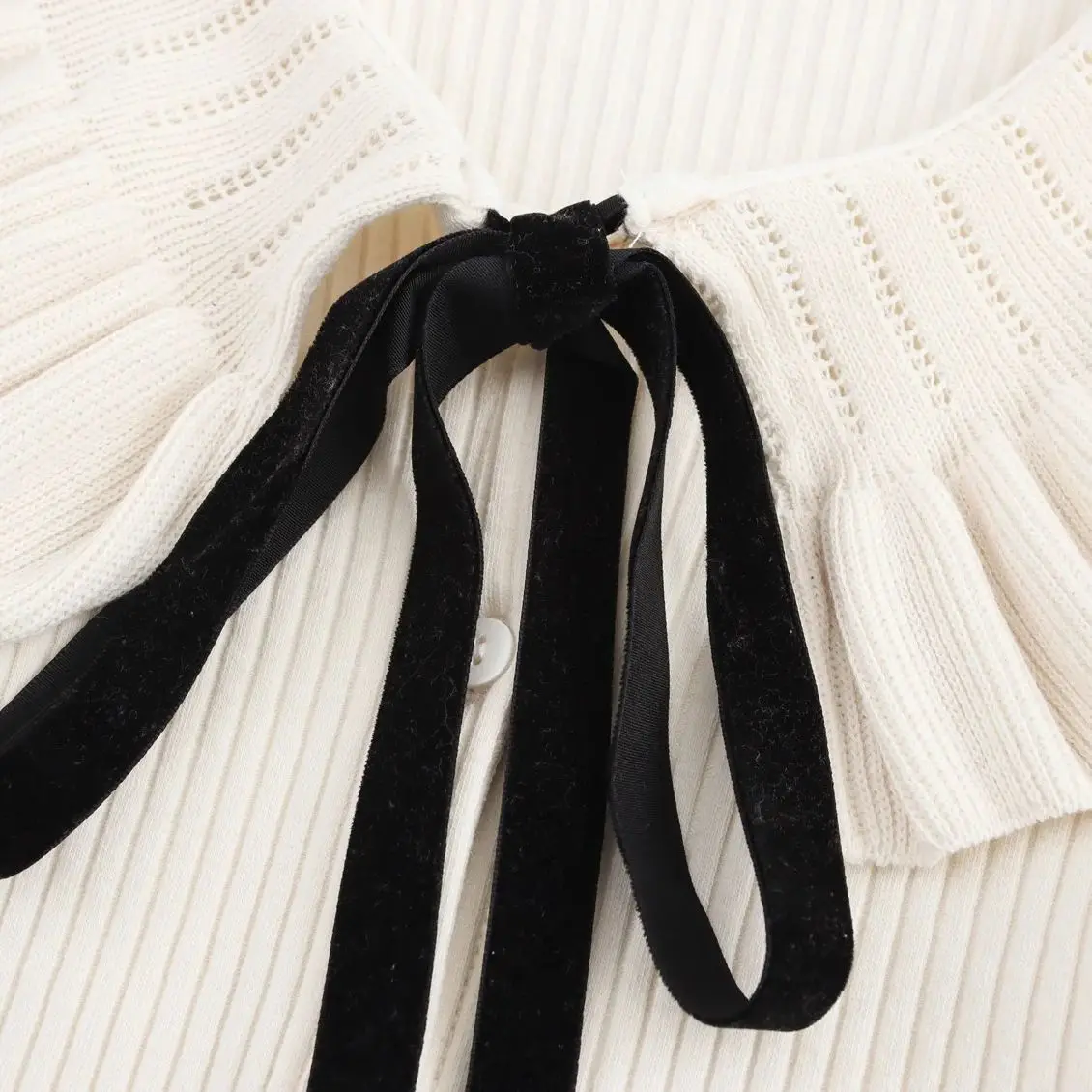 Vrouwen Strik Hals Trui Vest Vest voor Vrouwen Lange Mouw Geribbelde Truien Outerwears Tops Vrouwen 4770156