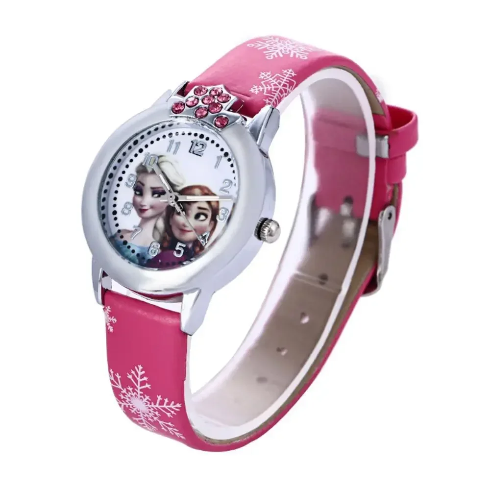 Frozen Luxury Kids Watches Fashion Cute Cartoon Quartz Watch for Kids Girl Small Dial Wristwatch Ladies Dress Watch Womens Clock