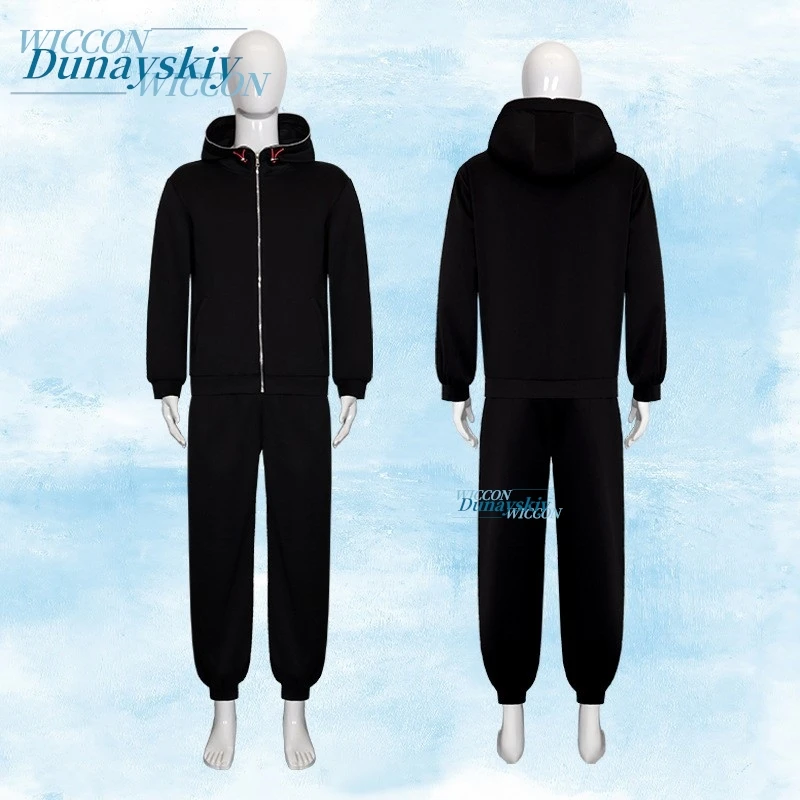 Anime Itadori Yuji Juutsu Kasenn Cosplay Costume Black Hooded Jacket Uniform Sportswear Unisex Full Set For Halloween Daily Wear - view 4