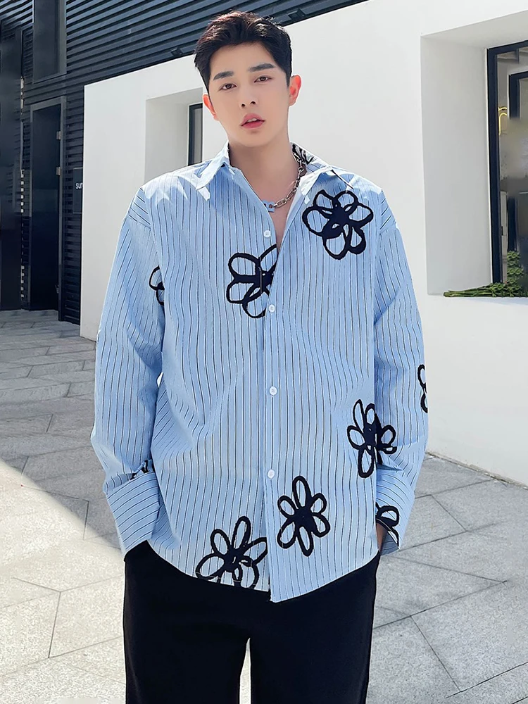 LUZHEN Trendy Original Printed Long Sleeve Shirt Men\'s Elegant Street New Fashion Casual Tops Korean Reviews Many Clothes LZ1356