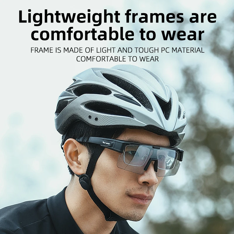 WEST BIKING Large Frame Cycling Glasses Photochromic Polarized Sports Sunglasses Men Women MTB Road Bike Bicycle Eyewear Goggles