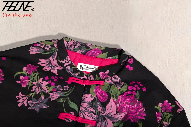 THHONE Autumn Winter Coat for Women Parkas Vintage Indie Folk O Neck Chinese Style Long Sleeve Loose Casual Clothes Female Top