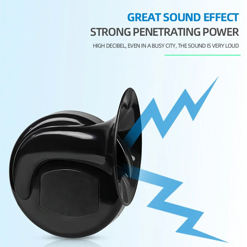300DB 510HZ bocina de motocicleta estilo caracol altavoz de bocina 12v supersound barco tren bocina señal compresor Universal impermeable