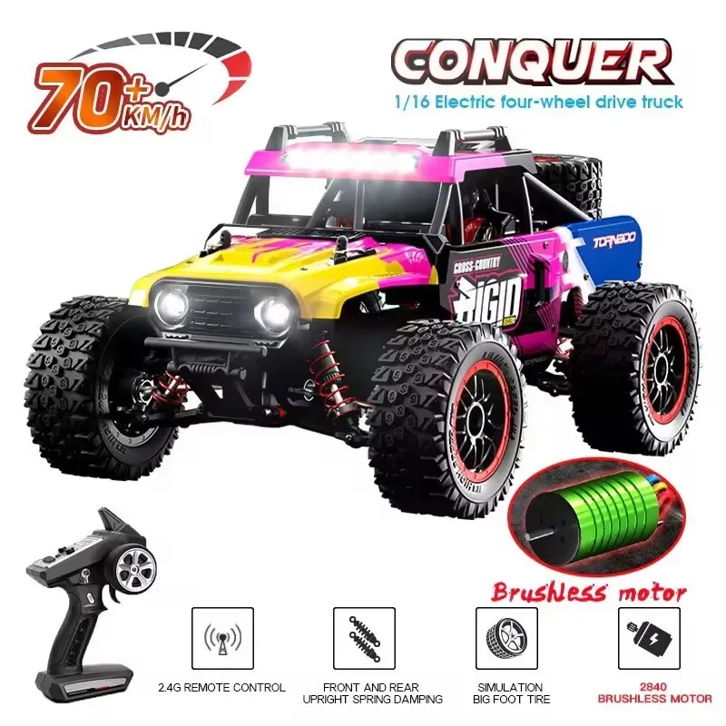 

1:16 4WD RC Car Brushless Electric High Speed Off-Road 2.4G Remote Control Cars Drift Monster Truck For Kid VS Wltoys 124016 Toy