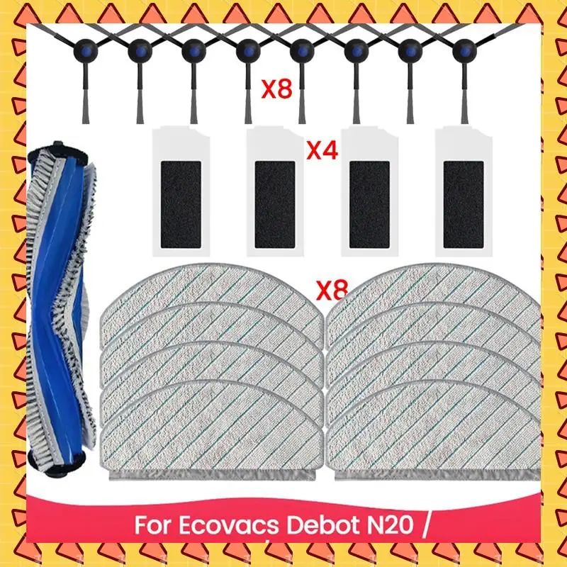 

A008 21 шт. фильтр для пылесоса и набор тряпок для швабры для Ecovacs Debot N20 N20 Plus N20 Pro Plus, запасные части для пылесоса
