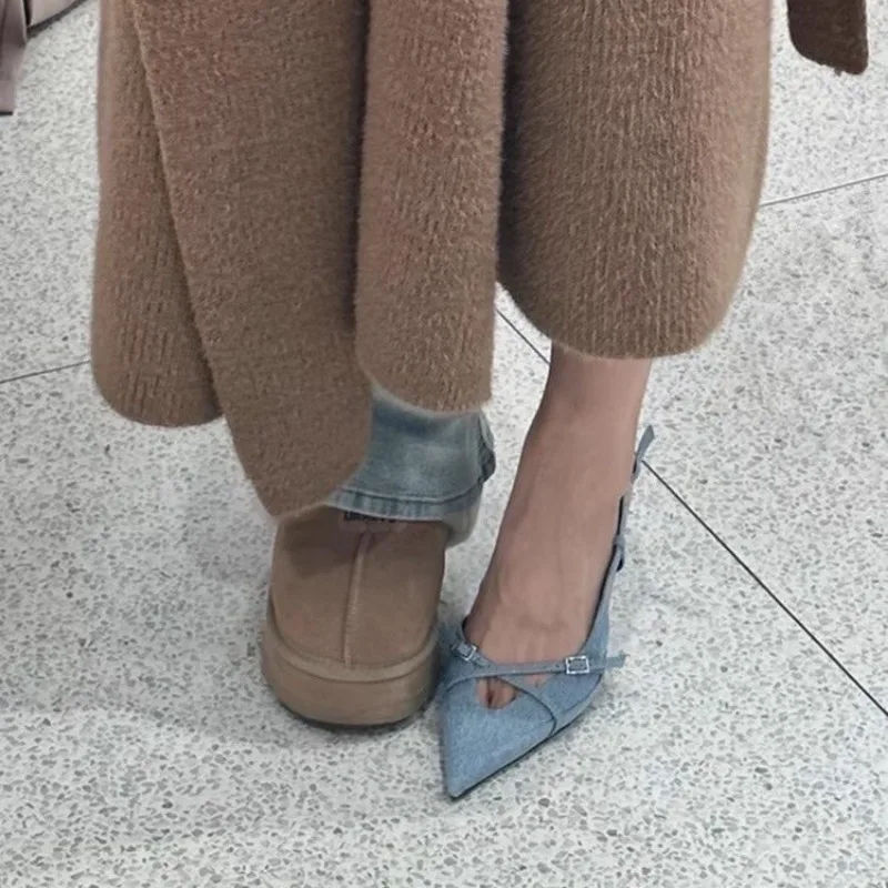 2024 Woman Pumps Shoes HIGH HEELS Summer Party Stiletto Heels Sexy Single Shoes Flight Woven Mesh Breathable Women\'s Shoes
