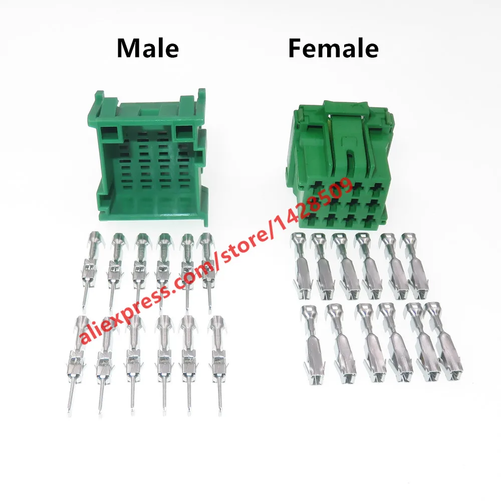 1 Pcs 12 Pin Auto Car CD Player Plug Wire Socket Female Male Connector 1-967627 8-968972-1