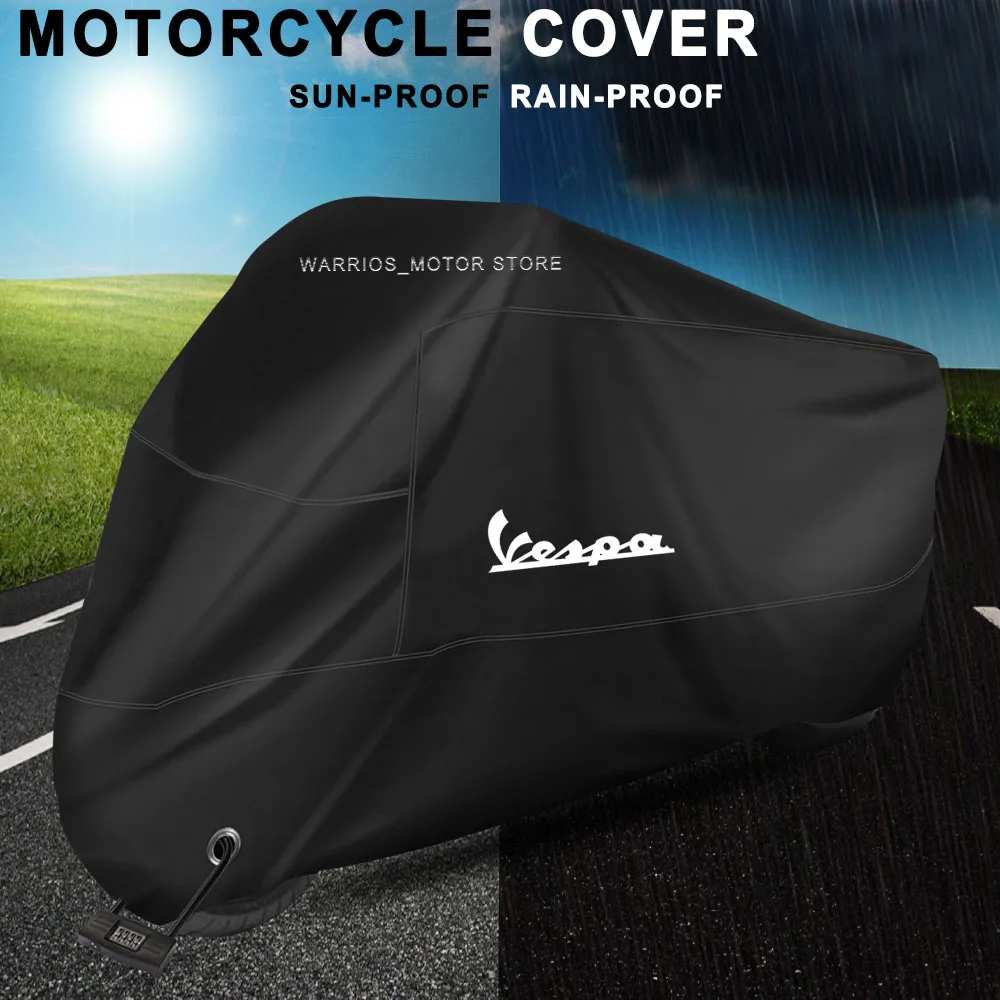 For Vespa LX LXV GTS GTV 50 150 250 300 300ie Motorcycle Cover UV Protection Dustproof Snowproof Motorcycle Waterproof Cover