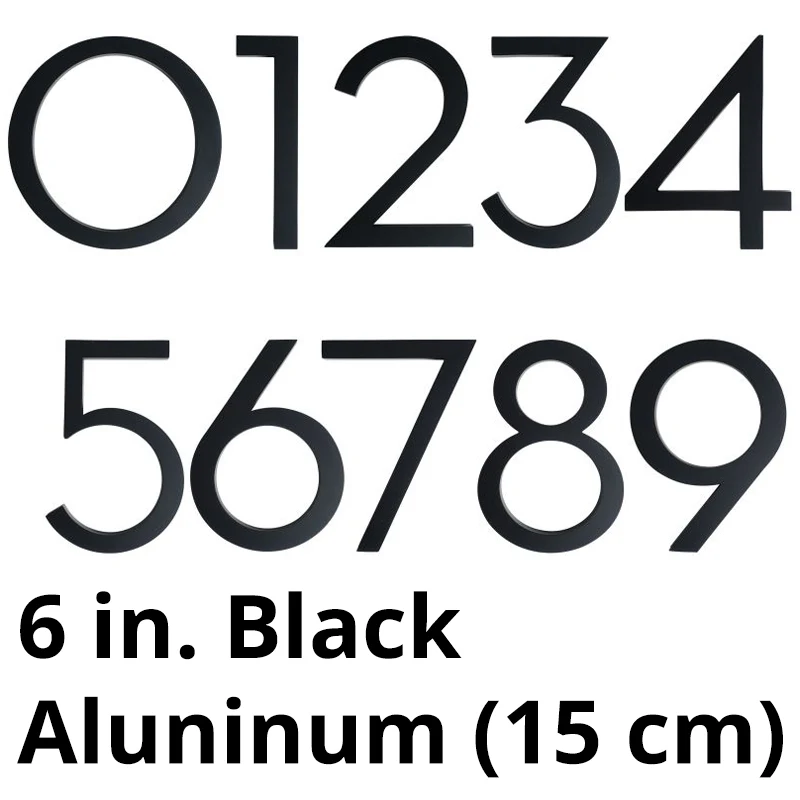 4/5/6 pulgadas. Número de casa Aleación de zinc Aluminio Acero inoxidable Negro Plata Blanco Dorado