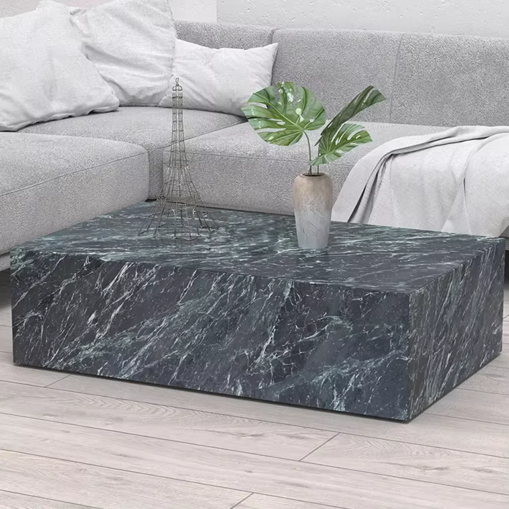 Fantastic Modern Design Home Furniture High Quality Luxury Green Marble Pedestal Side & Center Coffee Tea Table