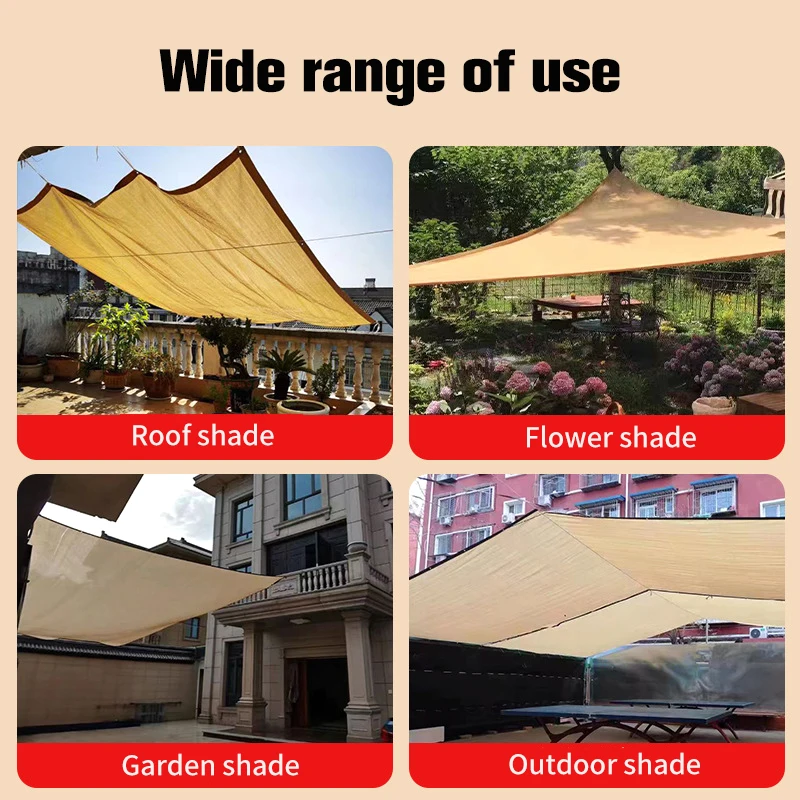 Outdoor Awnings Sunshade Sail Garden Canopi For Terrace Car Canvas Awning Rectangle Pool Sun-Shelter Sunshade Sail Sunshade Mesh