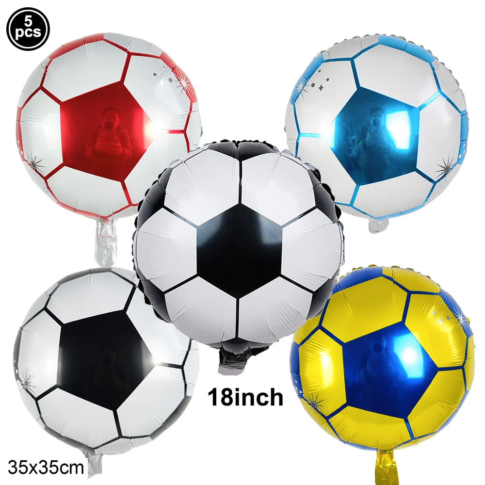 5Pcs Soccer Aluminum Foil Balloon Trophy Balloons Kids Football Theme Birthday Party Baby Shower Football Club Decor Supplies view 4