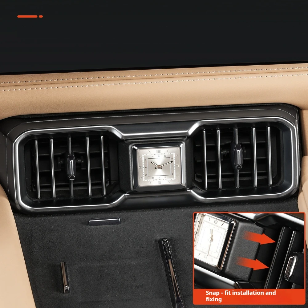 For BYD Leopard 8 Central Control Quartz Watch Air Outlet Luminous Clock Car Interior Mod Decor Accessories