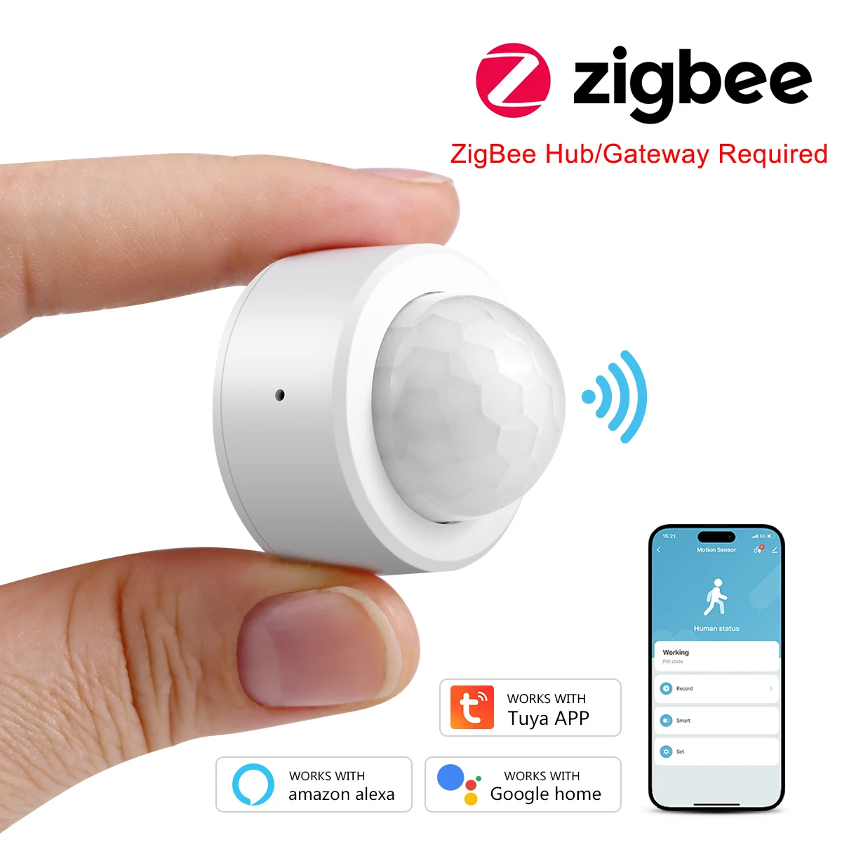 Inteligentny przełącznik Zigbee czujnik ruchu ludzkie ciało detektor podczerwieni potrzebny Tuya Zigbee Gateway praca z Google Home Alexa Smart Life