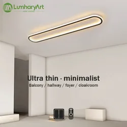 LED Nordic Ceiling Light Minimalist Rectangular Aisle Lamp Remote Control Dimming Living Room Bedroom Home Decoration Lighting
