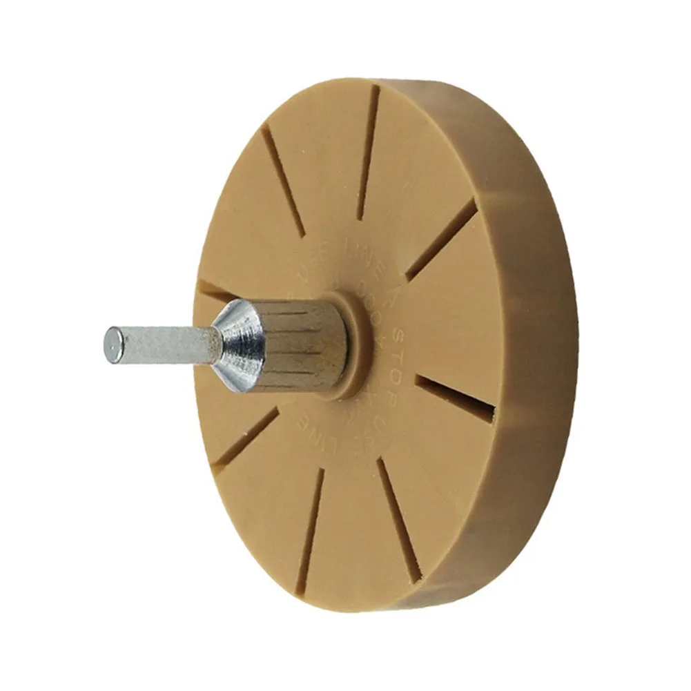 Effortlessly Remove Glue and Stickers with 3 5 Inch Rubber Eraser Wheel  Protects Your Car's Paint Job  Silver+Yellow