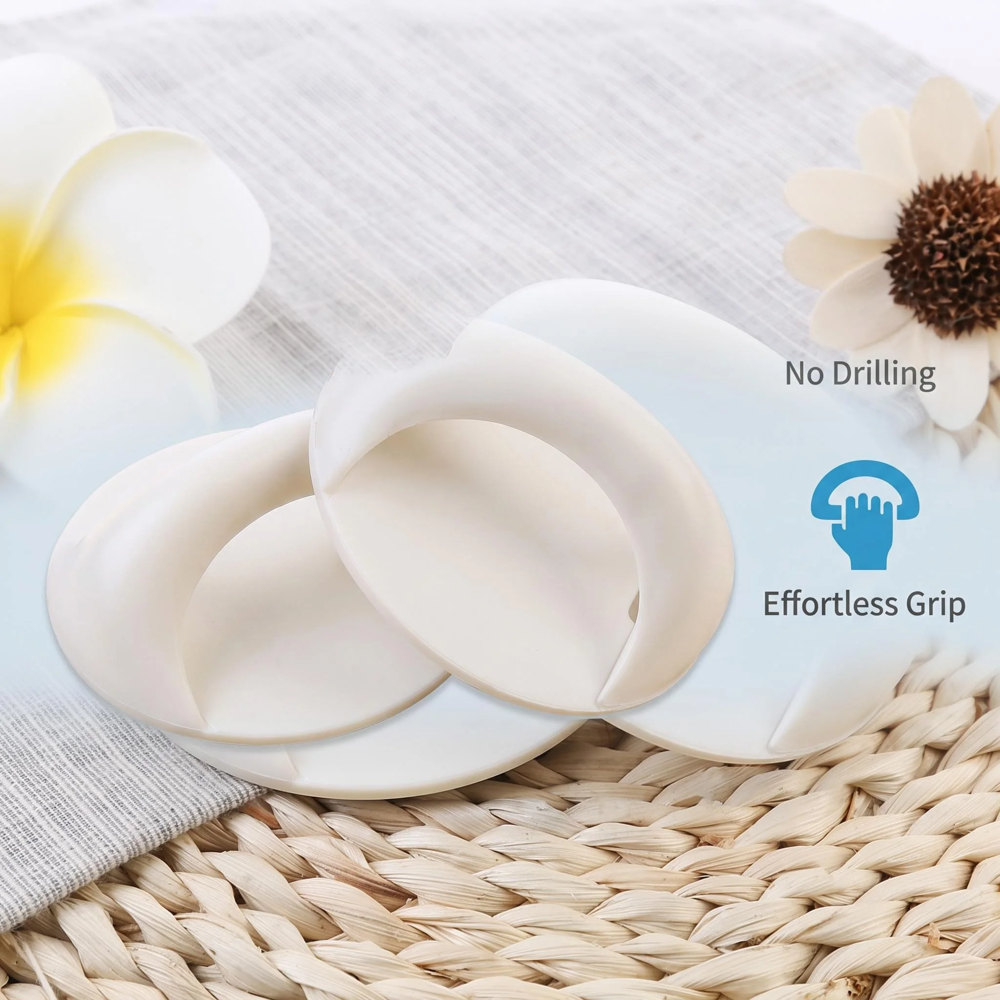 No Drill Self-adhesive Door Handle, Non-slip Auxiliary Pull Grip for Fridge, Cabinet, Bathroom Glass Door, Home Use