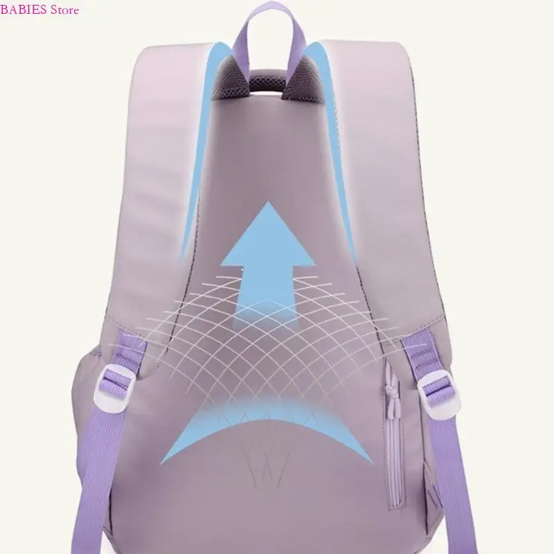 

C9GB LightweightBookbag for Girl Student Versatile Rucksack Large Capacity Schoolbag