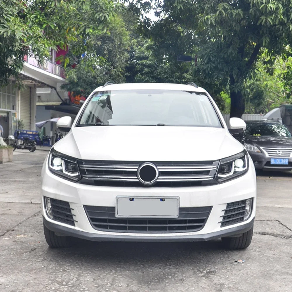 

Для Tiguan 2013-2017: Обновленные передние фары в стиле 23, светодиодные линзы, динамические указатели поворота, комплект аксессуаров, установка Plug and Play