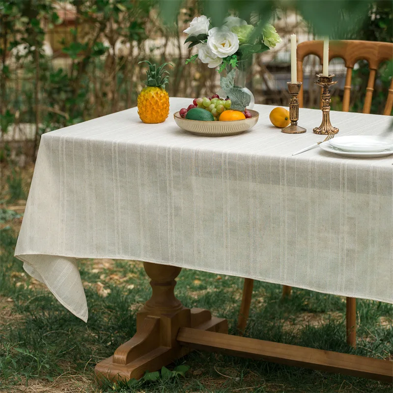 

Japanese Solid Color Rectangular Tablecloth Tea Table Rectangular Dustproof Tablecloth Outdoor Long Table Decorative Cloth