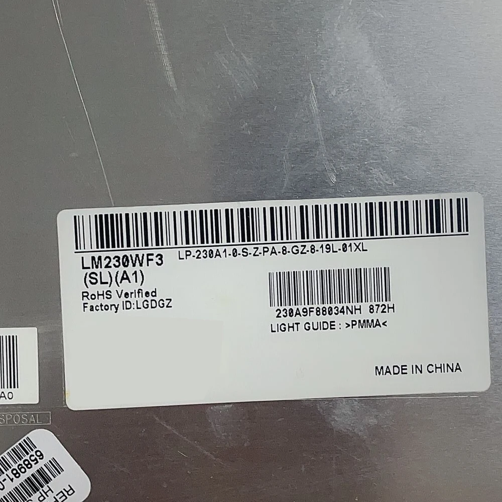 Imagem -03 - Polegadas 1920x1080ips 30pin Lvds 68 Ntsc 250 cd m2 60hz 1000:1 Tela Lcd Lm230wf3 Sla1 Lm230wf3-sla1 Lm230wf3-sla1 23.0