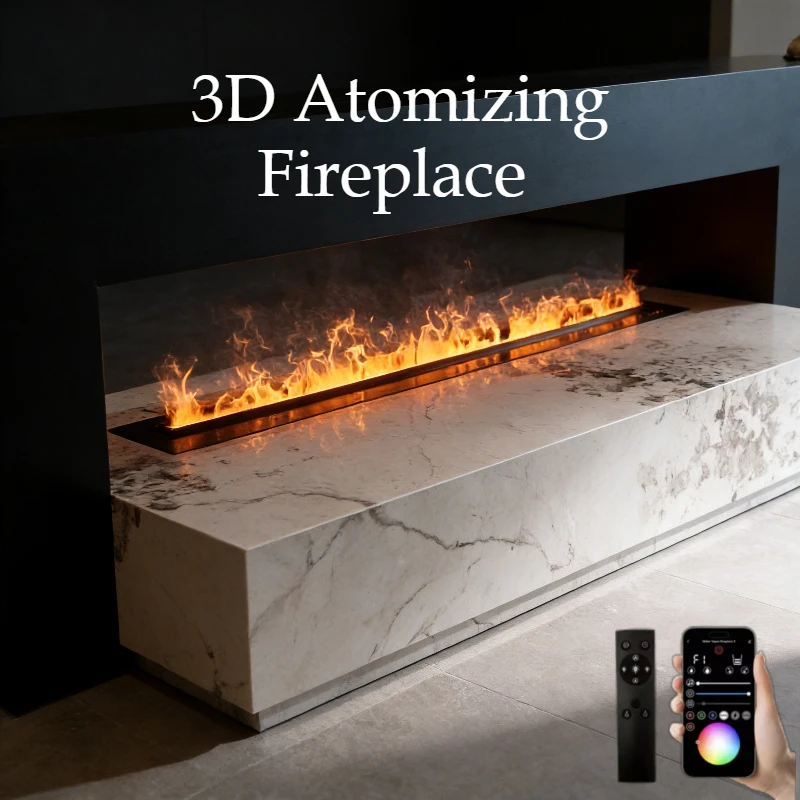 Decorative Atomizing Fireplace No Heat 3D Mist Flame effect fireplace mist firebox 5 Years Warranty kamini electric fireplace