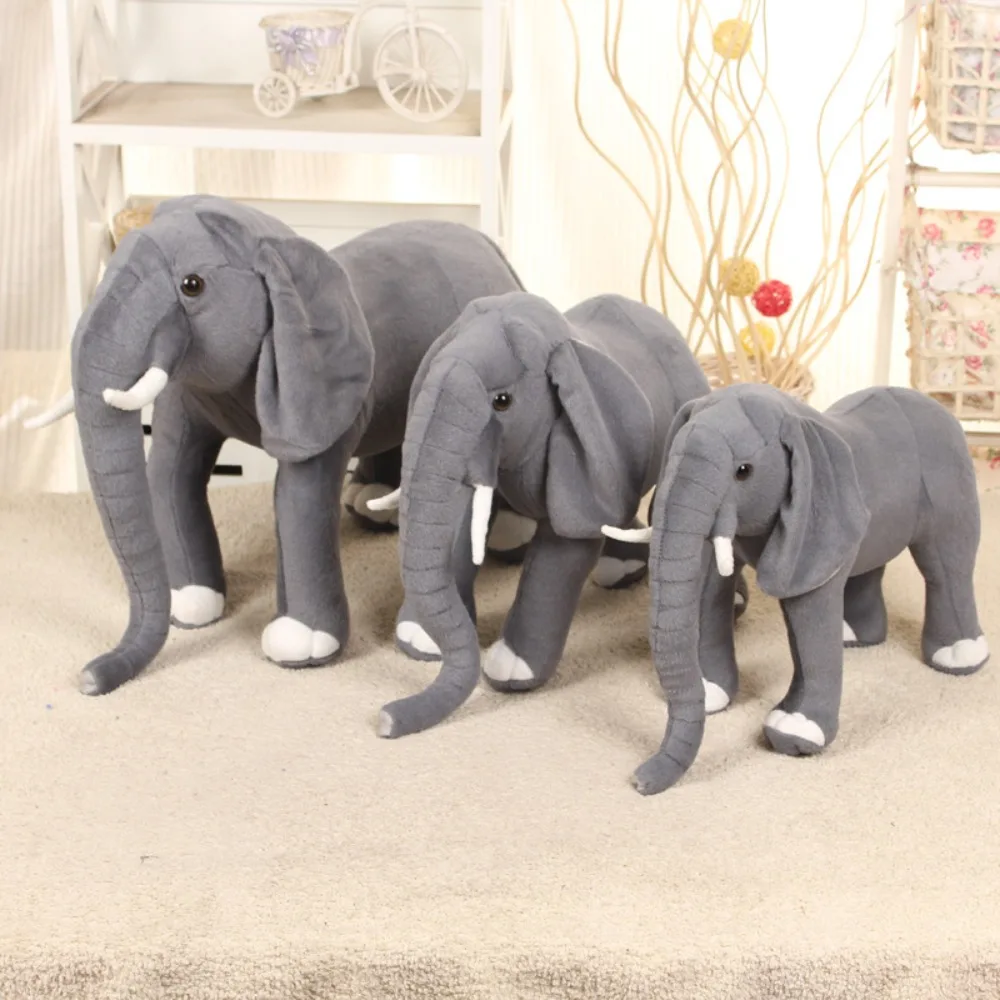 Wholesale simulation elephant plush toy doll photo props scene layout can be shipped one by one.